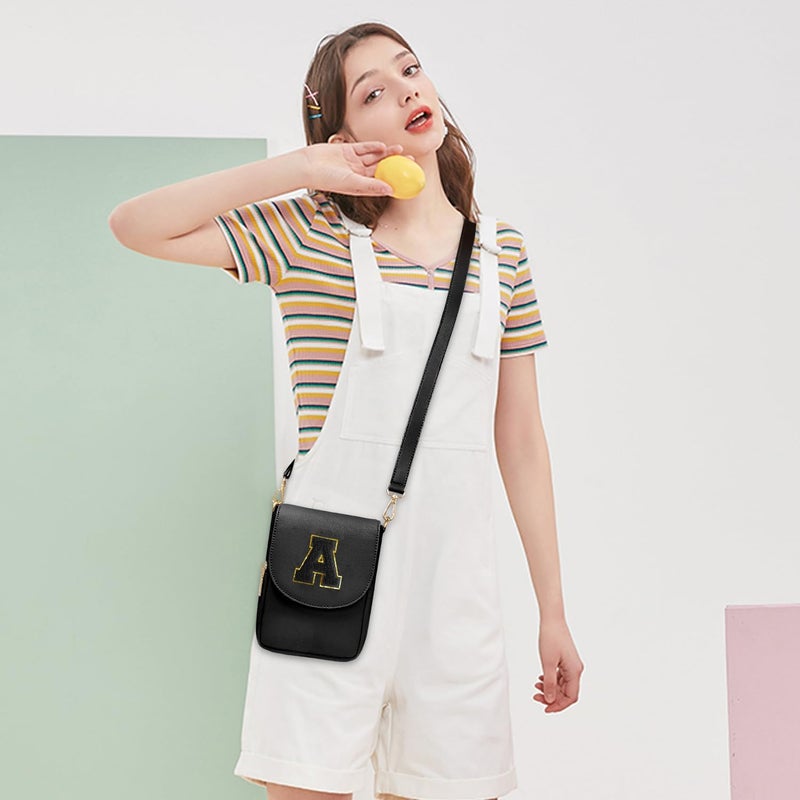 Viverte Crossbody Purse for Teen Girls Small Initial Cell Phone Toddler Purse Leather Triple Compartment Crossbody Bags - Image 2